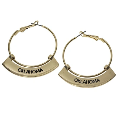 Emerson Street Oklahoma Sooners Weller Gold Hoop Earrings