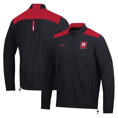 Under Armour Men's  Black Maryland Terrapins 2023 Motivate Quarter-zip Top