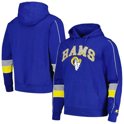 Starter Royal Los Angeles Rams Captain Pullover Hoodie