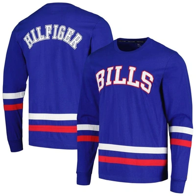 Tommy Hilfiger Men's  Royal, Red Buffalo Bills Nolan Long Sleeve T-shirt In Royal,red