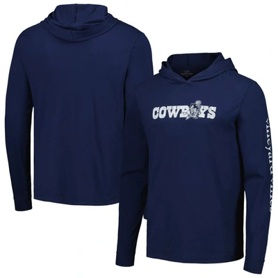 Vineyard Vines Navy Dallas Cowboys Wordmark Retro Joe Long Sleeve Hoodie T-shirt