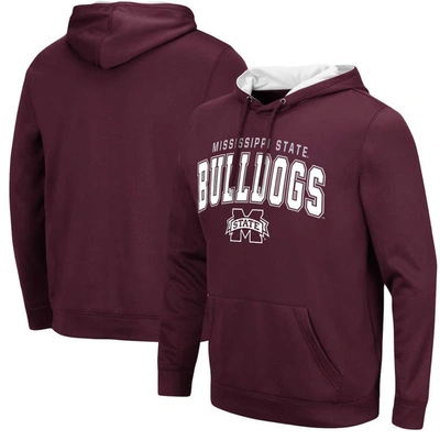 Colosseum Men's  Maroon Mississippi State Bulldogs Resistanceâ Pullover Hoodie