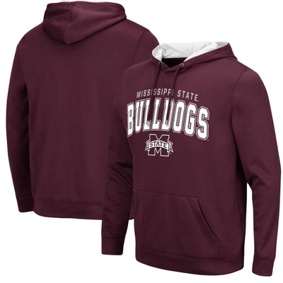 Colosseum Maroon Mississippi State Bulldogs Resistance Pullover Hoodie