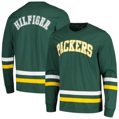 Tommy Hilfiger Green/gold Green Bay Packers Nolan Long Sleeve T-shirt