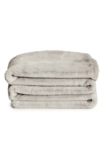 Unhide Li'l Marsh Medium Plush Blanket In Greige Goose