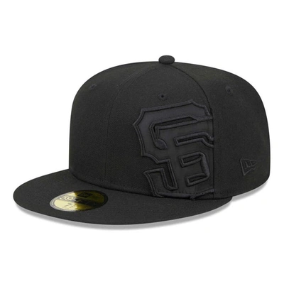 New Era Black San Francisco Giants Satin Peek 59fifty Fitted Hat