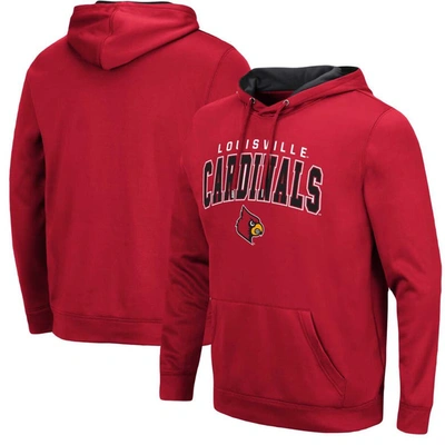 Colosseum Men's  Red Louisville Cardinals Resistance Pullover Hoodie