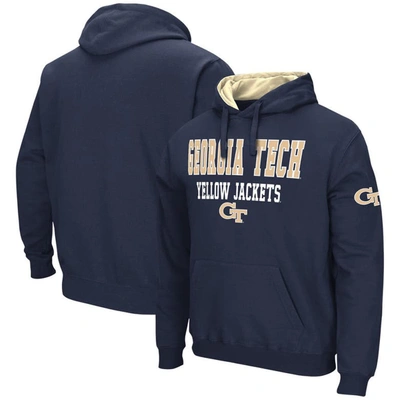 Colosseum Navy Georgia Tech Yellow Jackets Sunrise Pullover Hoodie