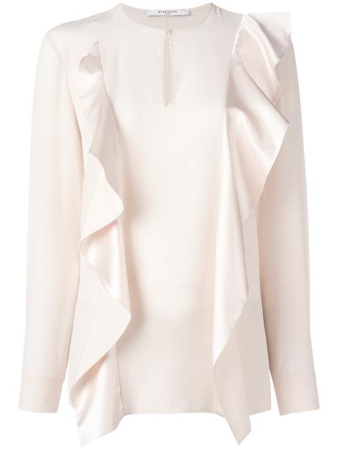 Givenchy Ruffle-Detail Silk Crepe De Chine Blouse In 271 | ModeSens