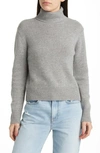 Frame Cashmere Turtleneck Sweater In Heather Grey