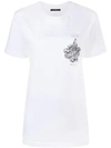 Rokh Short Sleeve T-shirt In Bianco Nero