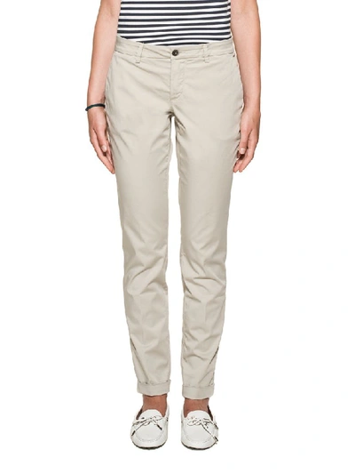 Fay Beige Gabardine Trousers In Natural