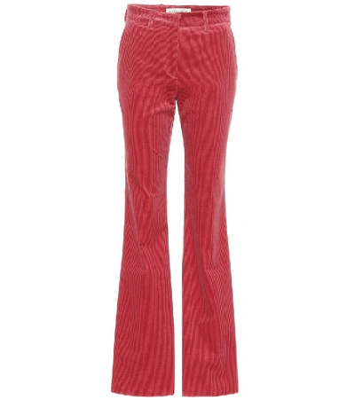 Etro Corduroy Flared Pants In Pink