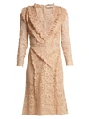 Altuzarra Ourika Valencienne-lace Dress In Rose-beige