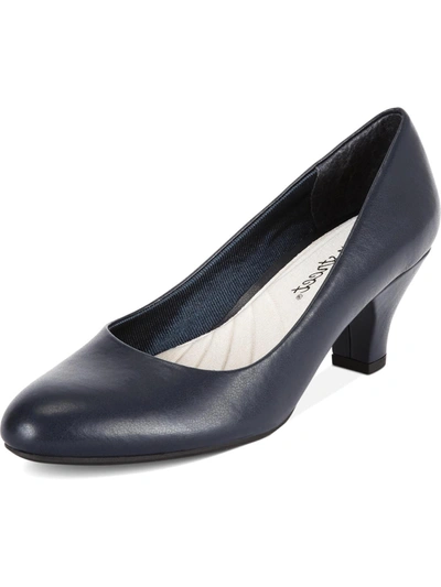 Easy Street Fabulous Womens Slip On Pumps In Blue