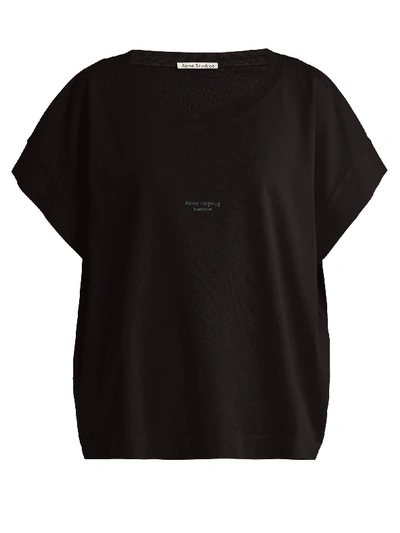 Acne Studios Tohnek Boat-neck Cotton T-shirt In Black