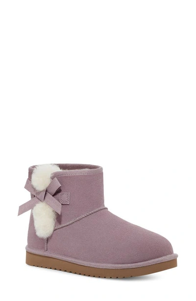 Koolaburra By Ugg Victoria Mini Faux Fur Trimmed Boot In Elderberry