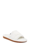 Chloé Maxie Leather Slide Sandal In White