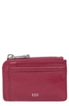 Hobo Kai Leather Cardholder In Ruby