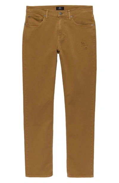 7 For All Mankind Slimmy Clean Pocket Slim Fit Jeans In Toffee