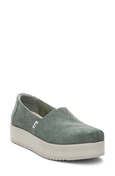 Toms Alp Midform Espadrille In Green