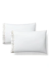 Ralph Lauren Eloise Organic Cotton 624 Thread Count Embroidered Sheet In True Platinum