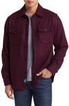 Schott Cpo Wool Blend Work Shirt In Red