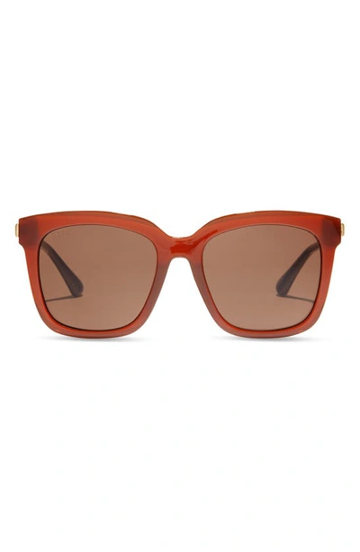 Diff 54mm Hailey Square Sunglasses In Nutshell