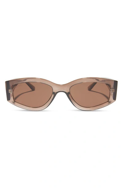 Diff 55mm Kai Slim Sunglasses In Milky Tan