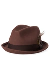 Brixton Gain Wool Fedora In Bison