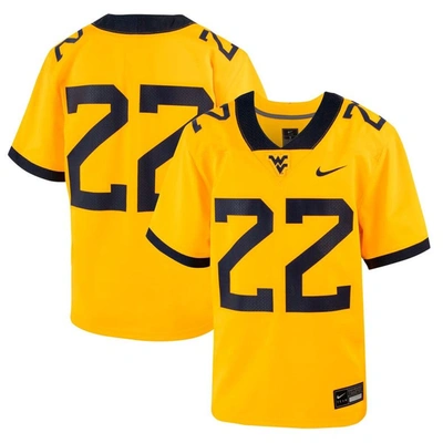 Nike Kids' Youth  #23 Gold West Virginia Mountaineers Football Game Jersey