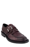 Karl Lagerfeld Monk Strap Kiltie Loafer In Wine