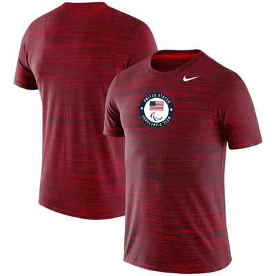 Nike Red Team Usa Paralympic Team Velocity Legend Performance T-shirt