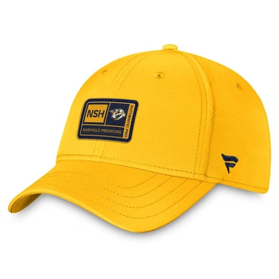 Fanatics Branded  Gold Nashville Predators Authentic Pro Training Camp Flex Hat