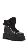 Steve Madden Reyen Platform Boot In Black Leat