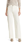 Faherty Corduroy Wide Leg Pants In Egret