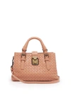 Bottega Veneta Smallleather Roma Tote Bag In Pink