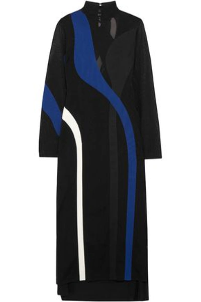 Proenza Schouler Woman Intarsia Knitted Turtleneck Maxi Dress Black