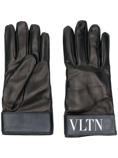 Valentino Garavani 'vlnt' Gloves In Black