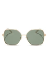 Diff Beatrice 59mm Square Sunglasses In Gold