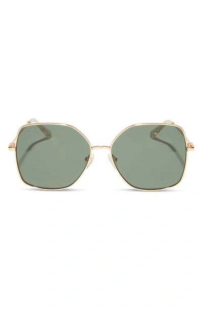 Diff Beatrice 59mm Square Sunglasses In Gold