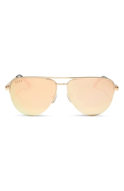 Diff 59mm August Aviator Sunglasses In Gold