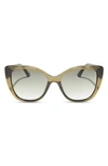 Diff 54mm Square Sunglasses In Milky Olive