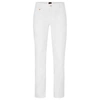 Hugo Boss Slim-fit Trousers In Stretch-cotton Satin In White
