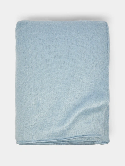 Sister By Studio Ashby Mohair King-size Blanket In Blue