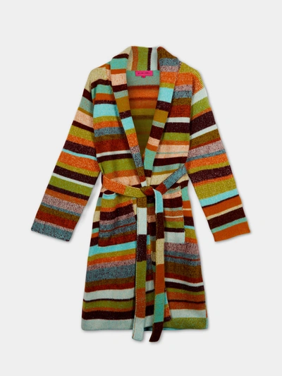 The Elder Statesman Striped Cashmere Dressing Gown (large)