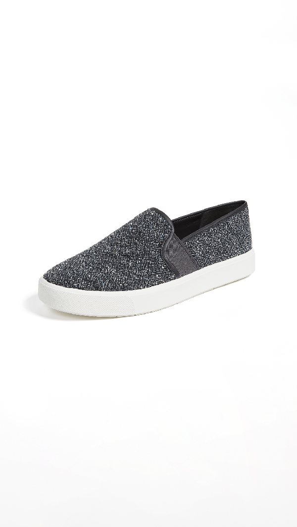 vince tweed slip on sneakers