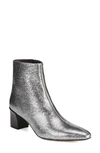 Vince Women's Lanica Metallic Leather Block Heel Booties In Silver