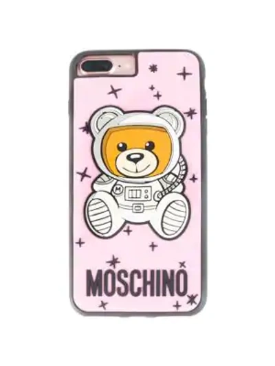 Moschino Pink Astro Bear Iphone 8 Case In Multi