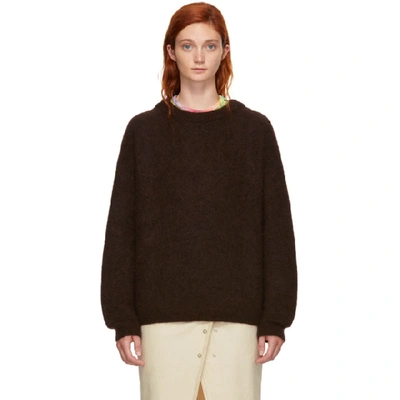 Acne Studios Oversized Sweater Dark Brown | ModeSens